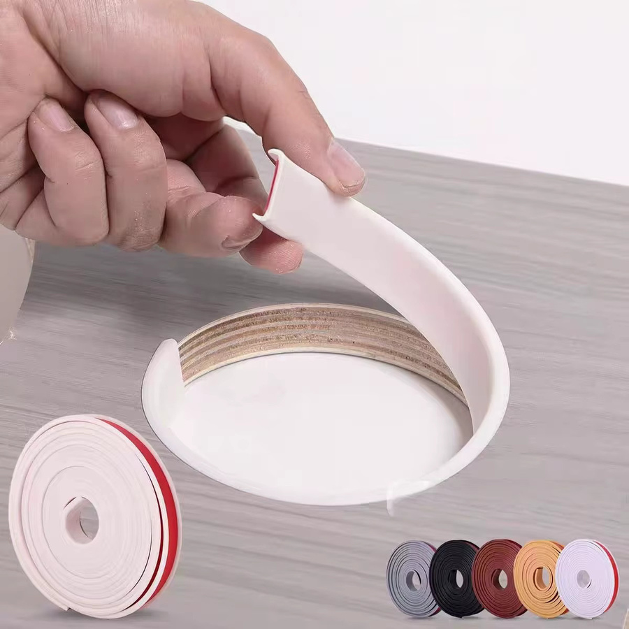 Selbstklebendes U-förmiges Kantenanleimmittel für Bodenkantenband und Holzbretter, 1 Rolle, 5 m, Breite: 18 mm oder 20 mm, Farben: Grau und Weiß - Bild 3