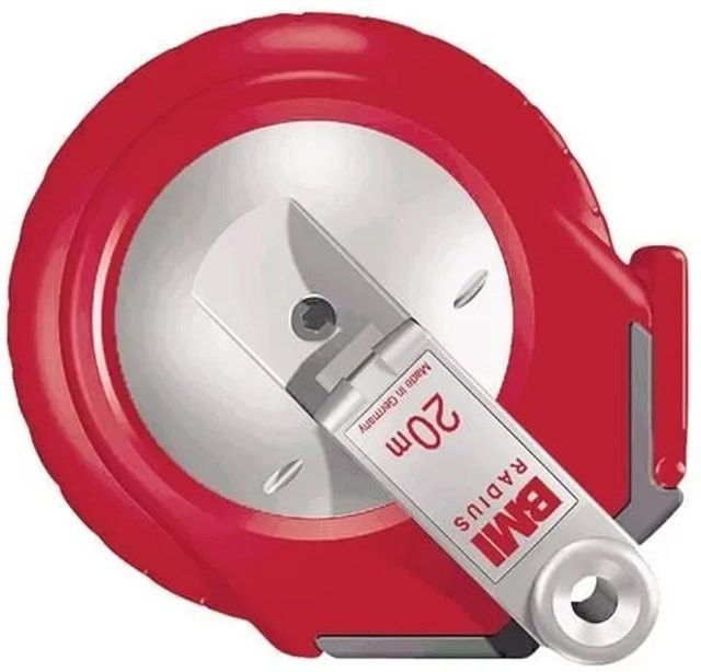 BMI Stahlbandmaß Radius 501224030AF in Weiß, 30 m Länge, 13 mm Breite - Bild 1