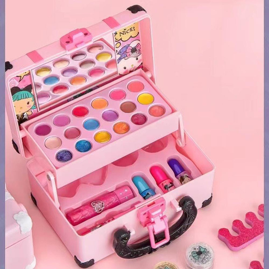 TOMTOP JMS Make-up-Set für Mädchen mit Reise-Kosmetiketui, rosa - Bild 2