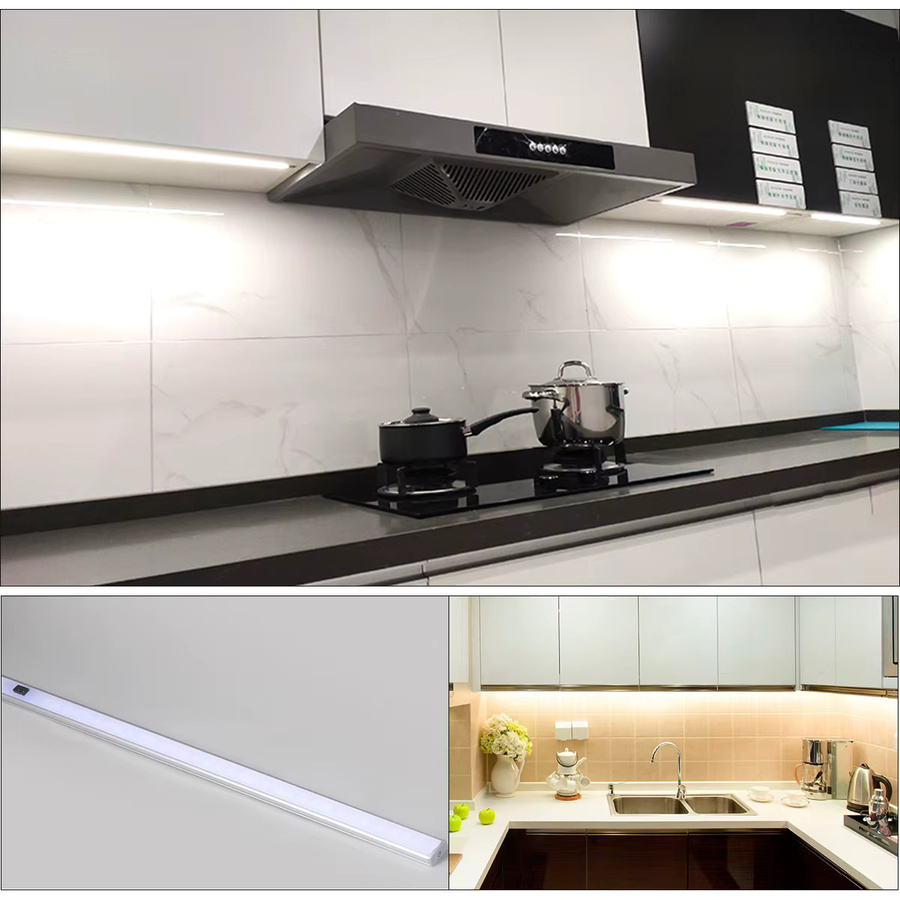 Gyarfas LED Bar Licht mit Bewegungssensor aus Aluminium, USB-betrieben, Weiß, Länge: 50 cm - Bild 3