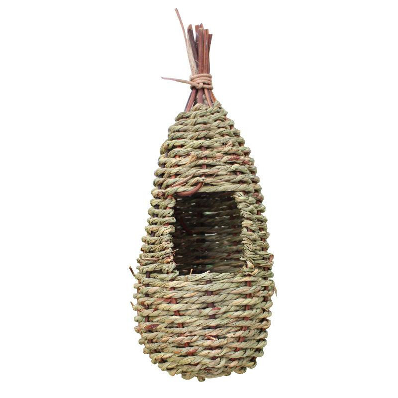 Hängendes Vogelhaus aus Naturfaser als Vogelnest und Unterschlupf für Finken - Bild 5
