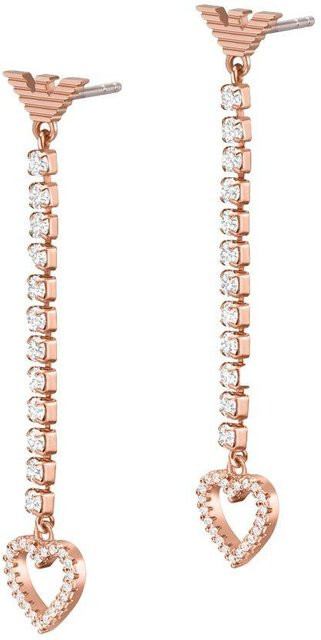 Emporio Armani Ohrringe, Edelstahl, Roségold, Zirkonia, Damen - Bild 1