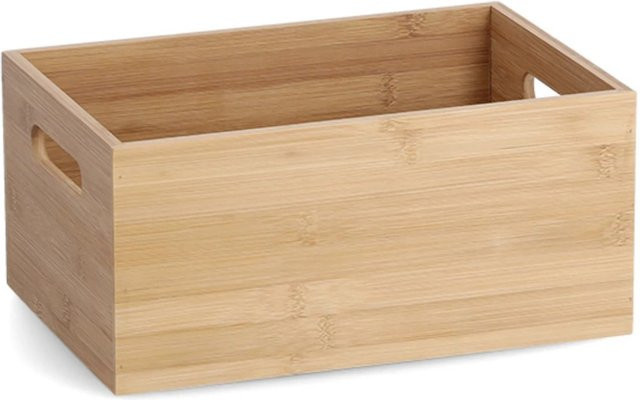 Zeller Aufbewahrungskiste aus Bambus mit Griffen, Farbe: Natur/Beige, B/T/H: 30 x 20 x 14 cm - Bild 1