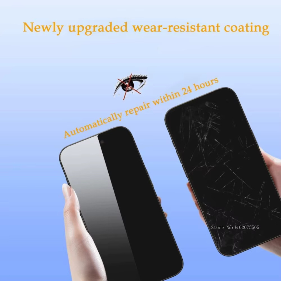 5 Stück MLHJ Full Cover Privacy Hydrogel Displayschutzfolie für iPhone 17 16 15 14 Pro Max 15 14 Plus 13 12 11 Pro X XR XS transparent - Bild 3