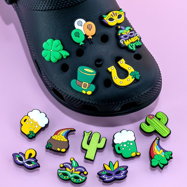Schuh-Charms Kleeblatt und Kaktus, Unisex - Bild 1