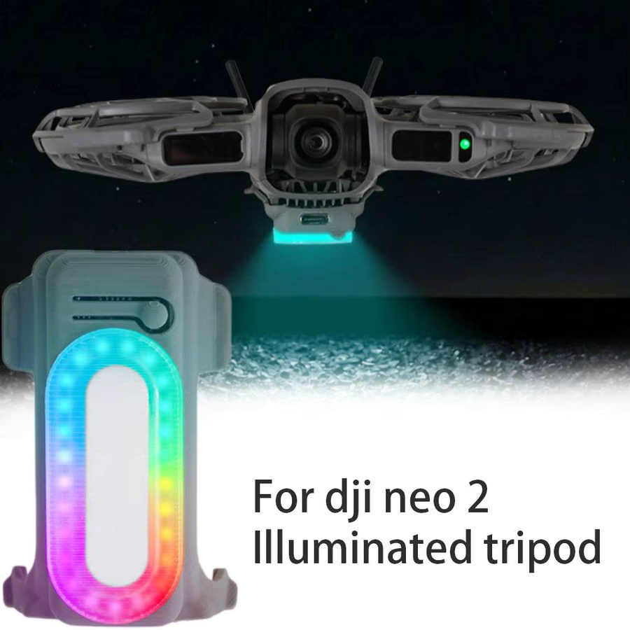 Landegestell mit Blitz-LED für DJI NEO 2 Drohne als Erhöhungsgestell für Nachtflüge - Bild 3
