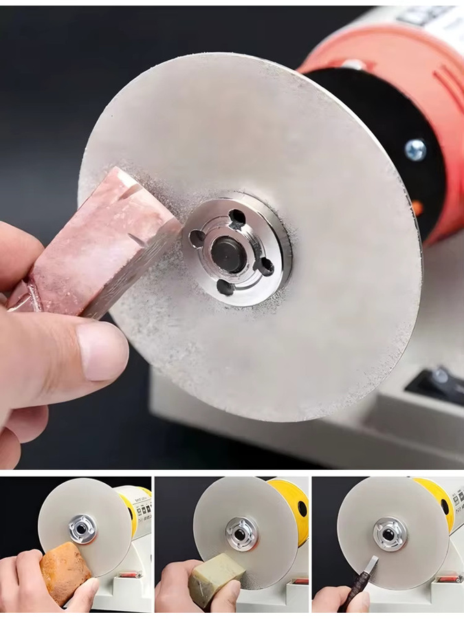 E-HOMEWAY Diamantbeschichtete flache Rundscheibe zum Schleifen und Polieren von Jade und Schmuck, Körnung 80-3000, Farbe Grau, Durchmesser: 150 mm, Bohrung: 12,7 mm - Bild 3