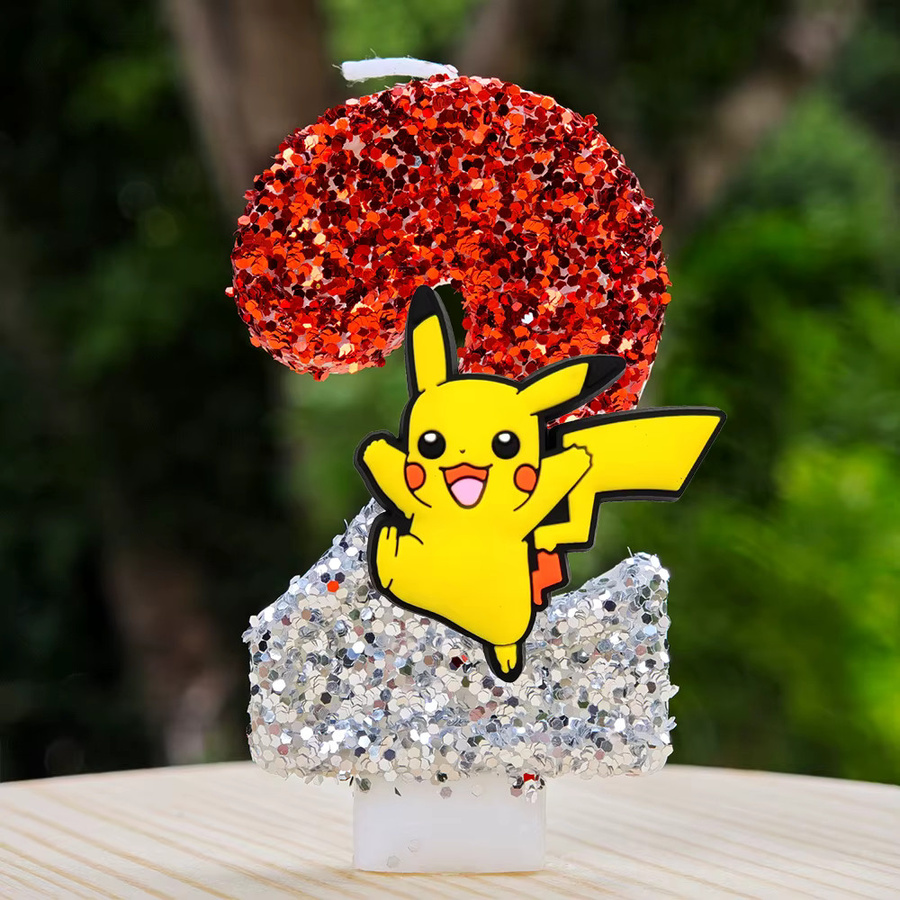 Potdemiel Pikachu Kerze, Geburtstagstorte Dekorationen, Spielzeug - Bild 1