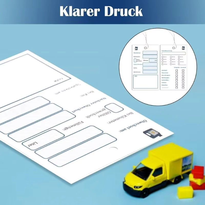 LJHDFY Ölservice Etiketten und Ölwechselkarten zur Fahrzeugwartungsverfolgung in Weiß aus Papier - Bild 3