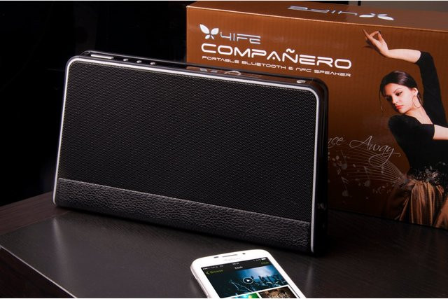 4ife Companero Bluetooth Lautsprecher mit NFC und 3,5 mm Klinkenanschluss, Schwarz - Bild 1