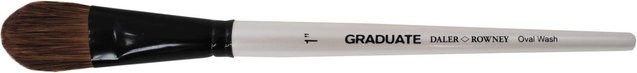 Daler-Rowney Graduate Aquarellmalpinsel aus Ponyhaar und synthetischer Fasermischung, 1 Zoll, Schwarz und Weiß - Bild 1