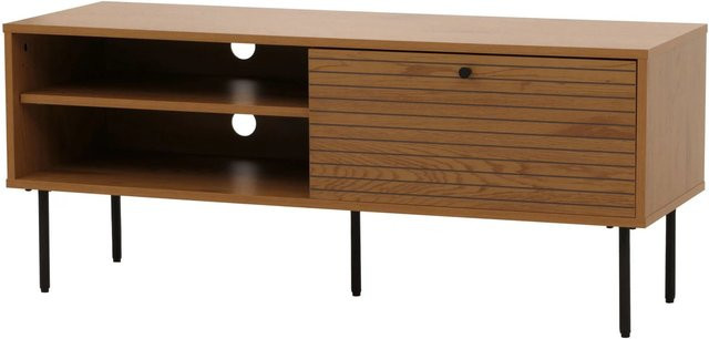 MCW TV-Rack MCW-N78 Lowboard im skandinavischen Stil aus Metall und Holz in Natur - Bild 2