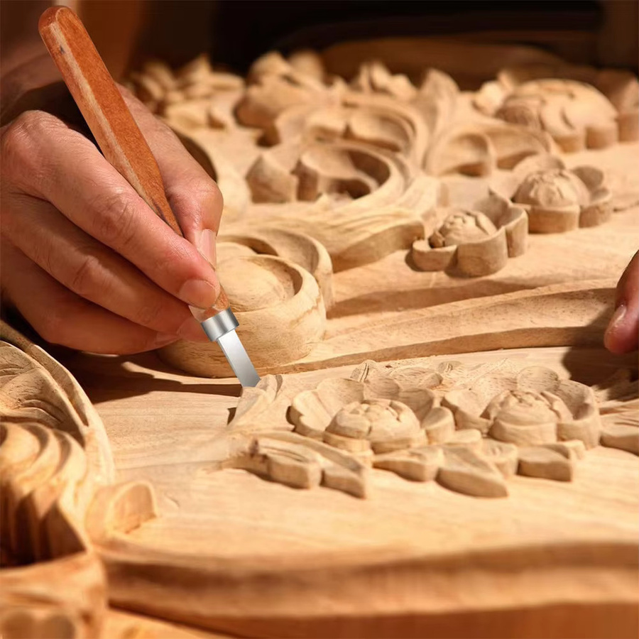 NIUXIANG Holzschnitzmeißel-Set aus Kohlenstoffstahl für Tischler und Anfänger - Bild 5