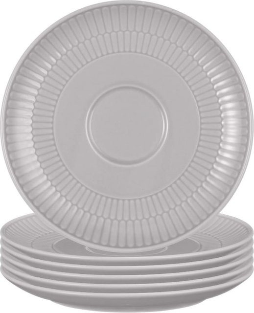Seltmann Weiden Kombi-Untertassen Amina aus Porzellan Weiß Durchmesser: 16 cm, 6er Set - Bild 1