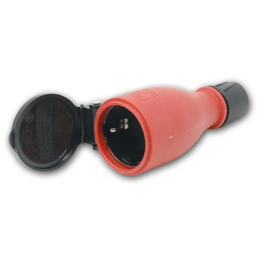 MaxTrack Schutzkontakt-Kupplung IP54 in Schwarz Rot mit 250V und 16A - Bild 2