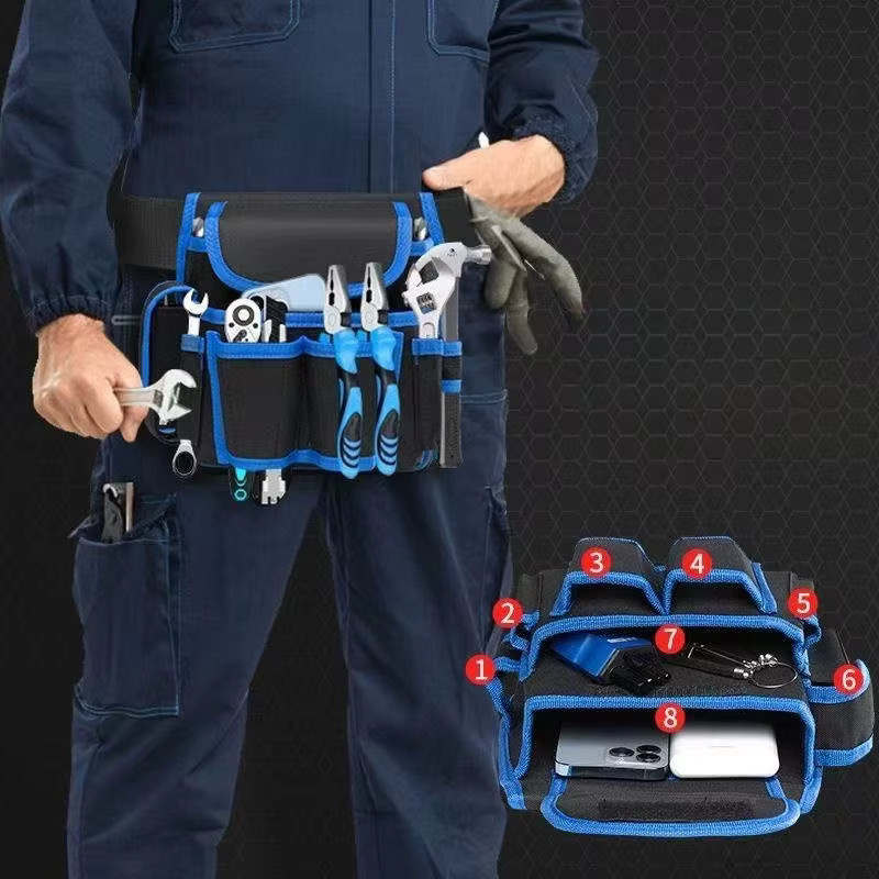Molfmy Multifunktionale Werkzeugtasche aus Oxford-Stoff für Elektriker und Holzbearbeitung - Bild 2