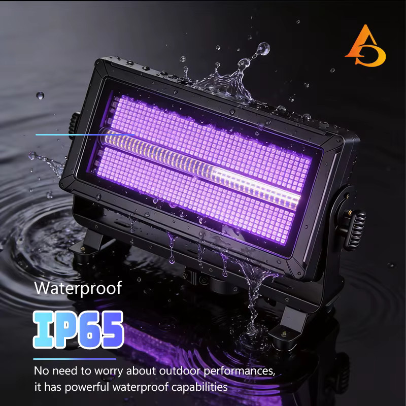 Wasserdichtes LED Stroboskoplicht 400W mit DMX-Steuerung, Superheller Outdoor-Wallwasher für Bühnenbeleuchtung, Konzerte und DJ-Einsätze, Schwarz - Bild 4