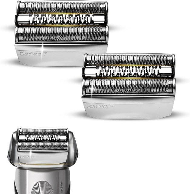 Brangdy Ersatzscherköpfe kompatibel mit Braun Series 7 720 725 730 750CC 760CC 7899cc 790CC 797 799 in Silber - Bild 1