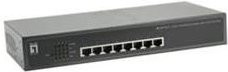 LEVELONE 8-Port Fast Ethernet PoE+ Switch FEP-0812 Schwarz mit 4x FE PoE+ und 4x FE (65W) - Bild 1