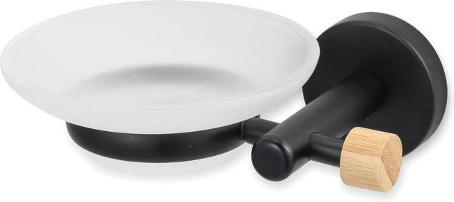 MSV Seifenschale Iana Schwarz B: 14,8 cm, T: 11 cm, H: 5,2 cm - Bild 1