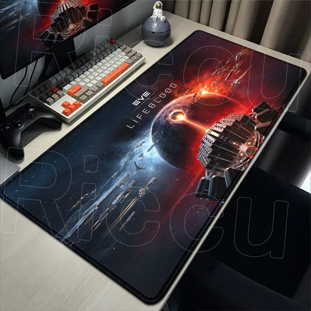 Riccu EVE Online Schreibtischunterlage XXL Mauspad in Multicolour, B/H: 90 x 40 cm - Bild 1