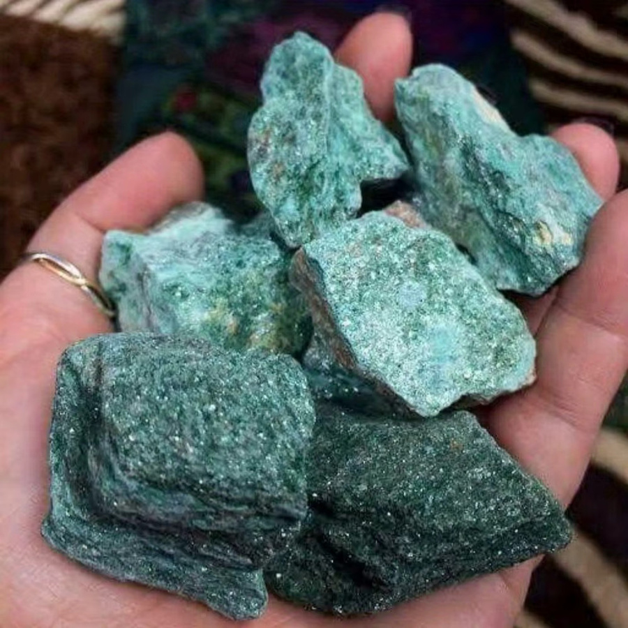 CrystalHola Grüner Glimmer-Rohstein, unpolierter grüner Kristall als Dekoration, 1 Beutel - Bild 4