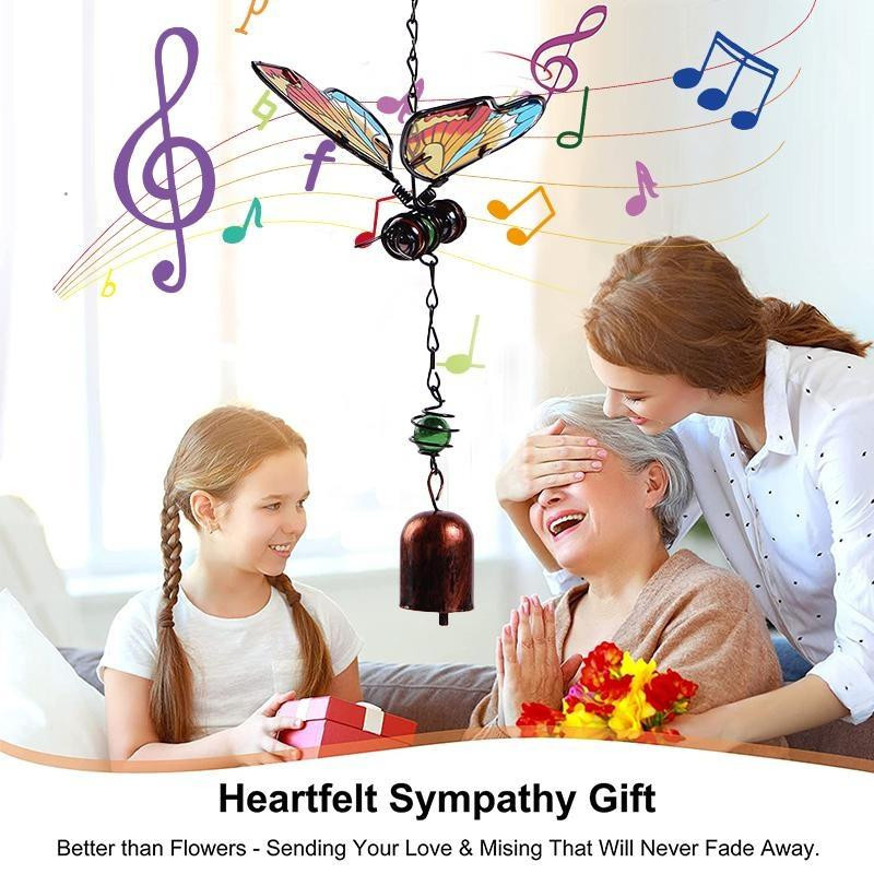 YJSTY 3D Schmetterling Wandornament aus Metall in Mehrfarbig, Handgemachter Metall-Anhänger für Outdoor und Indoor, Breite: 30 cm, Höhe: 10 cm - Bild 7