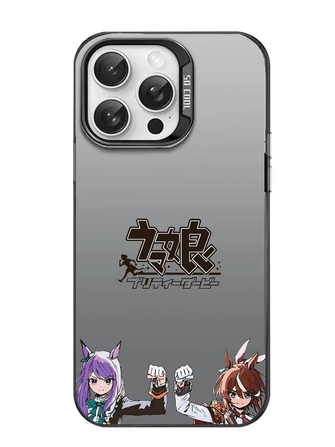 Anime Umamusume Handyhülle für iPhone 11 bis 17 Pro Max mit mattem Laser Metallic Aurora Effekt in Mehrfarbig - Bild 6