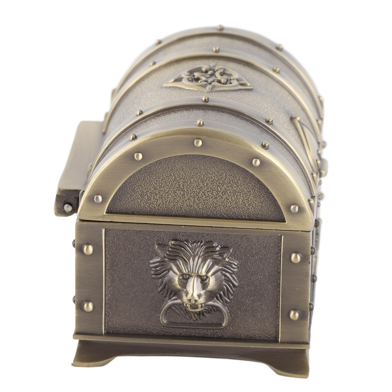 GoolRC Vintage Schmuckkästchen aus Metall in Silber, rechteckige Aufbewahrungsbox für Schmuck und Accessoires - Bild 3
