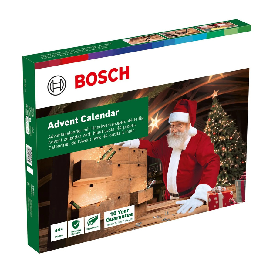 Bosch DIY Adventskalender mit 44 Teilen in Multicolour bestehend aus Schraubendrehern, Zangen, Bits und Steckschlüsseln - Bild 2