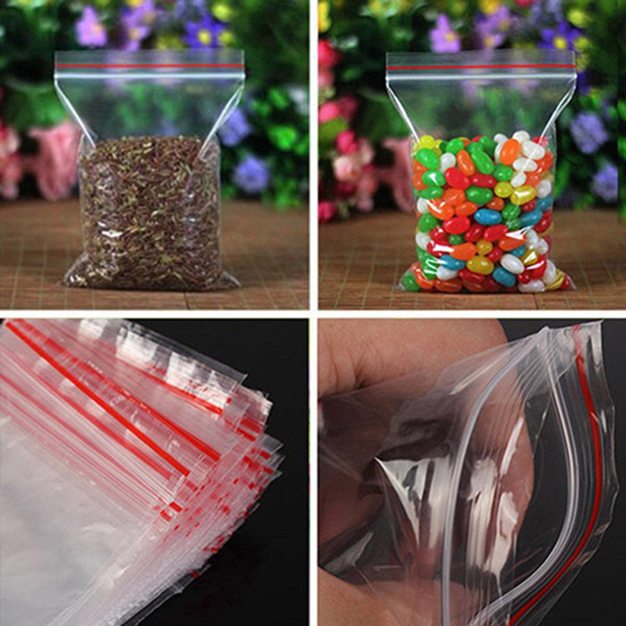 100 Stück Amusedly wiederverschließbare PE-Beutel transparent B: 5 cm, H: 7 cm - Bild 4