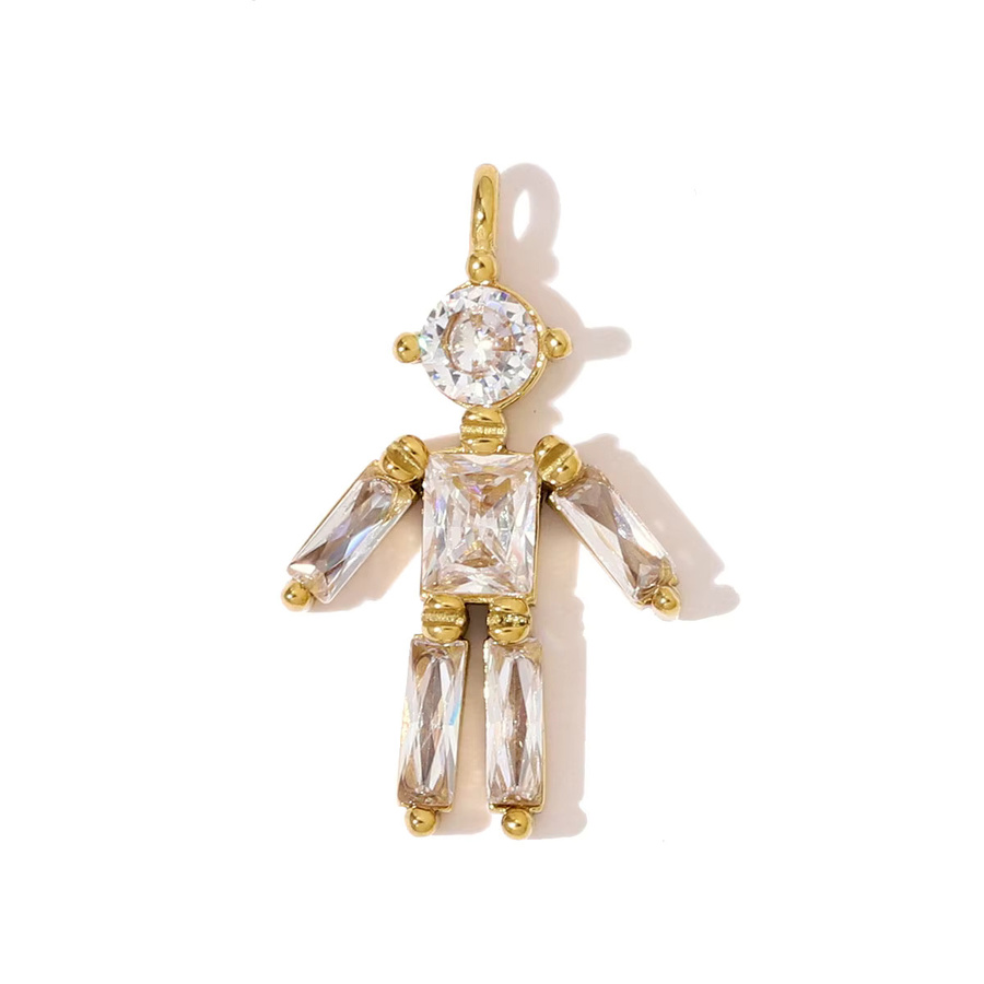 vnistar Anhänger, Edelstahl, Zirkonia, Gold, Damen - Bild 1