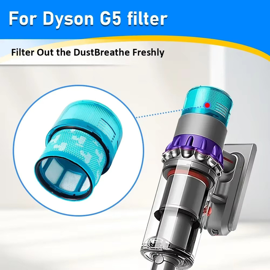 HEPA-Nachfilter mit Reinigungsbürste als Ersatzteil-Set für Dyson Gen5 Detect, Outsize und Fluffy Staubsauger - Bild 2
