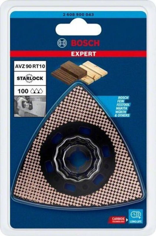 Bosch Expert AVZ 90 RT10 Schleifplatte für Holz, Weichholz und Hartholz, Körnung 100, B: 90 mm, T: 85 mm - Bild 2