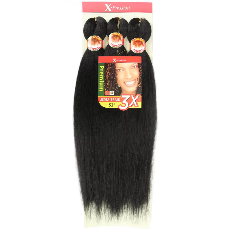Colorful Girl Yaki-Flechthaar Synthetische Häkelhaarverlängerungen, 66 cm, 3er Pack - Bild 6