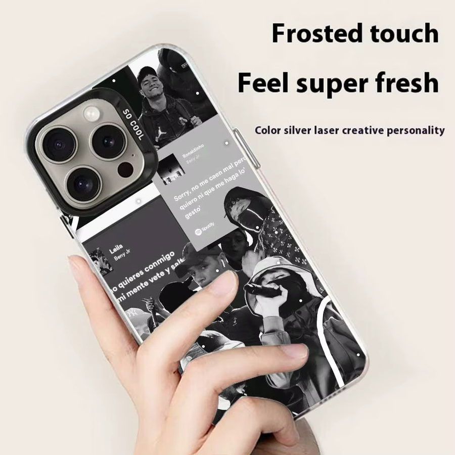 Rapper B-BENY JR Handyhülle für Apple iPhone 11-16, Farbwechsel Transparent, schmale Anti-Fall-TPU-Hülle - Bild 2