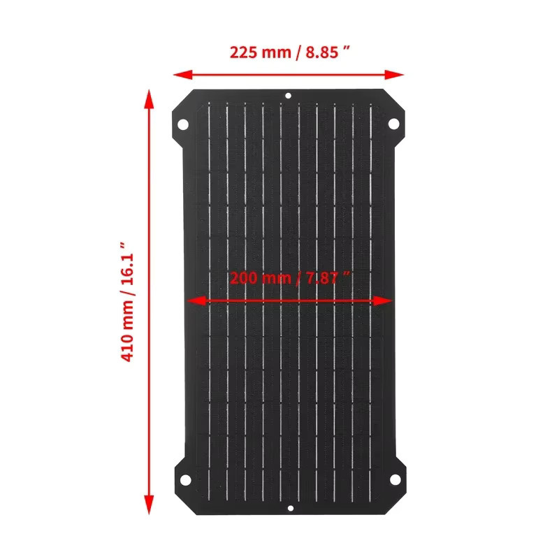Luxuglow Tragbares 30W Solarpanel mit USB-A und USB-C Ausgang in Schwarz für Camping und Outdoor - Bild 5