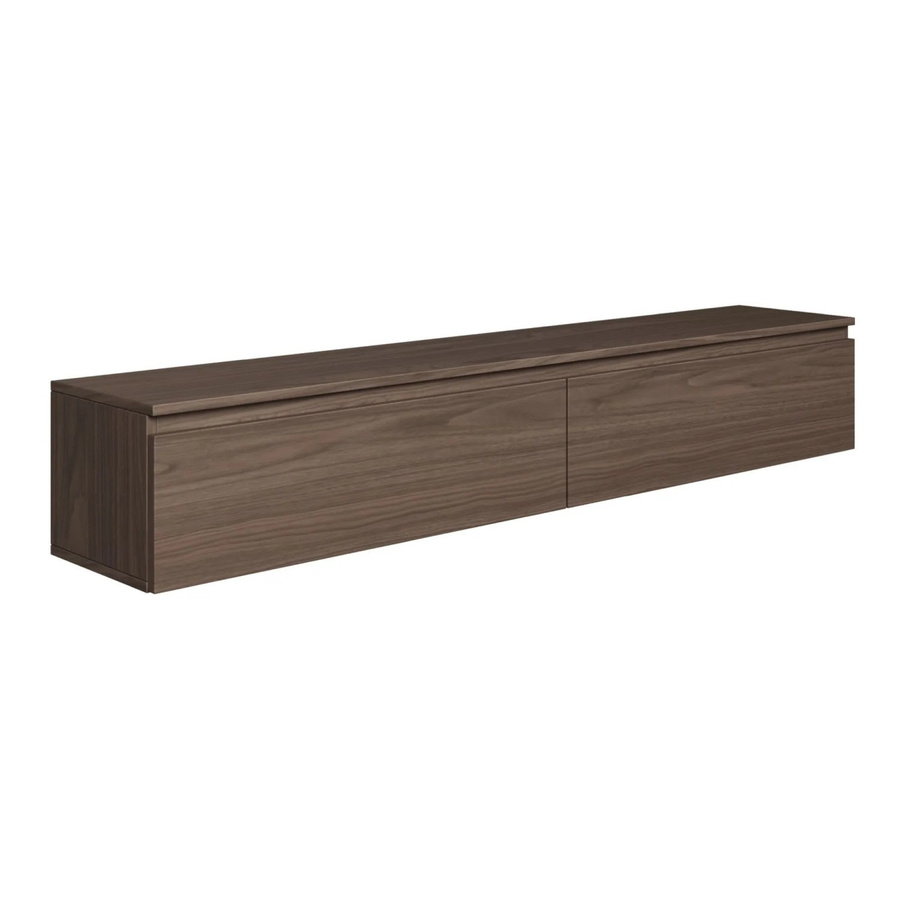 Selsey TV-Hängeboard Bemmi in Holzoptik Nussbaum Dunkel, Breite: 175 cm, Höhe: 28,4 cm, Tiefe: 31,8 cm - Bild 2
