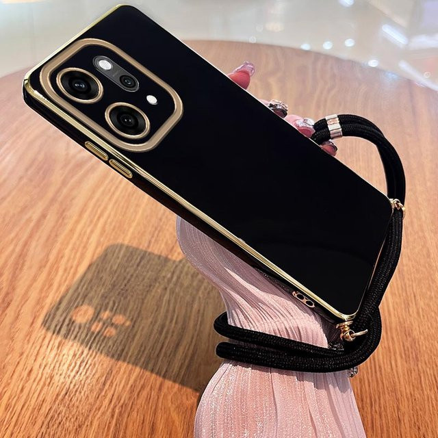 Schutzhülle mit Lanyard für OPPO Reno 14 Pro, 13F, 12F, 10Pro, 11F, 12Pro, 11, 10, 5Lite, F25Pro, F19Pro in Pink - Bild 1
