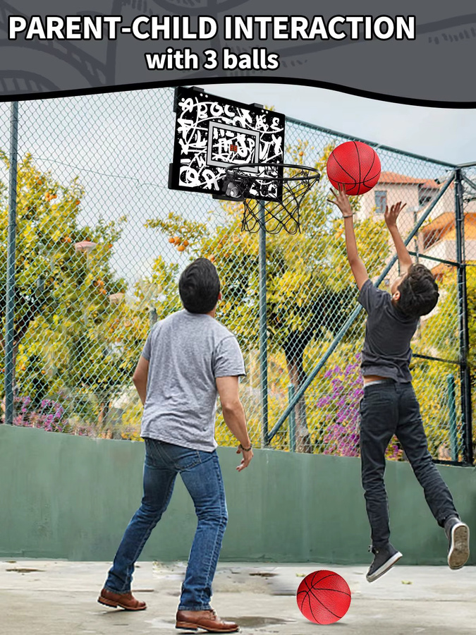 QDRAGON Mini Basketballkorb, Ball Sport, mit Licht und Sound - Bild 7