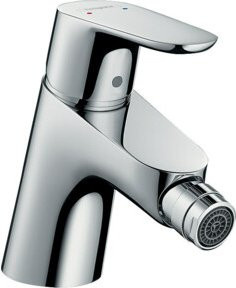 Hansgrohe Bidet-Einhebelmischer Focus mit Push-Open-Ablaufgarnitur in Chrom - Bild 1
