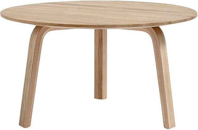 HAY Bella Couchtisch aus Eichenholz und Birken-Schichtholz in Beige und Braun, Durchmesser: 60 cm, Höhe: 32 cm - Bild 1