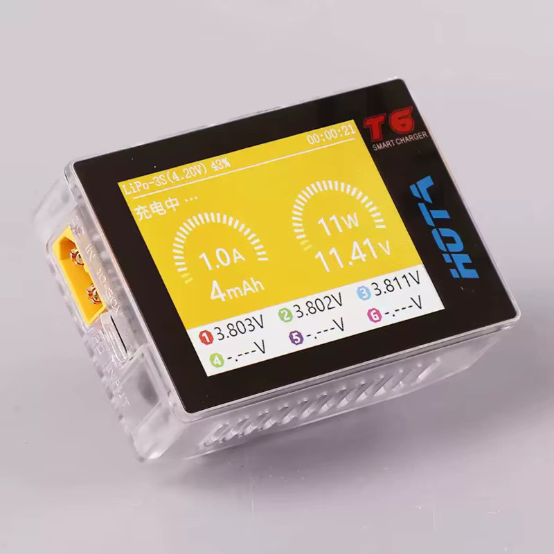 HOTA T6 Smart Charger DC/PD Dual Input 300 W mit 2,4 IPS Display, XT60 und USB-C Schnittstellen, kompatibles PD3.0 FPV RC-Akkuladegerät - Bild 2