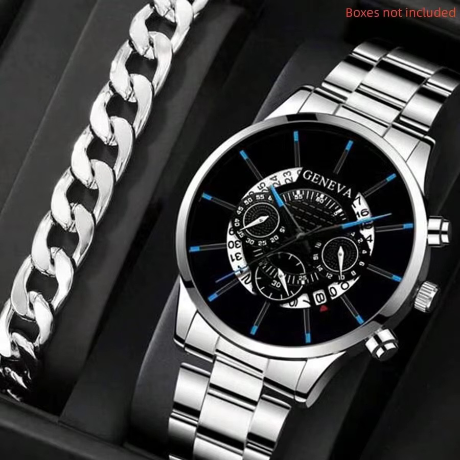 TVK Armbanduhr, Quarz, Edelstahl, Silber, Herren - Bild 2