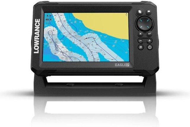 Lowrance Eagle 7 Kombigerät mit GPS, Echolot, SplitShot HD Geber und IPS Display in Schwarz - Bild 1