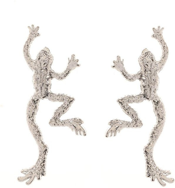 Pauli Manfi Ohrringe, Frosch, Zinklegierung, Weiß, Damen - Bild 1