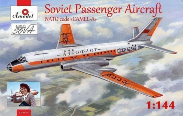 Aeroflot Tupolev Tu-104 airliner, Modellbausatz, 1:144 - Bild 1