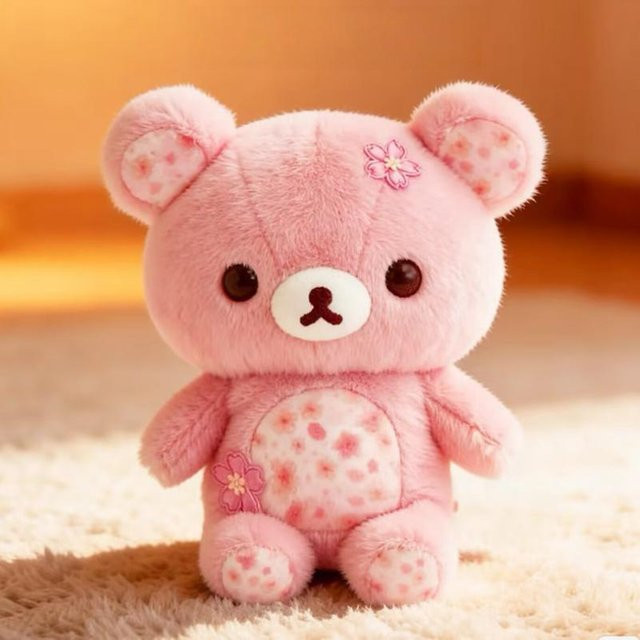 Rilakkuma Korilakkuma Plüschtier-Paar-Set, Rosa Weiß, ab 14 Jahren - Bild 1