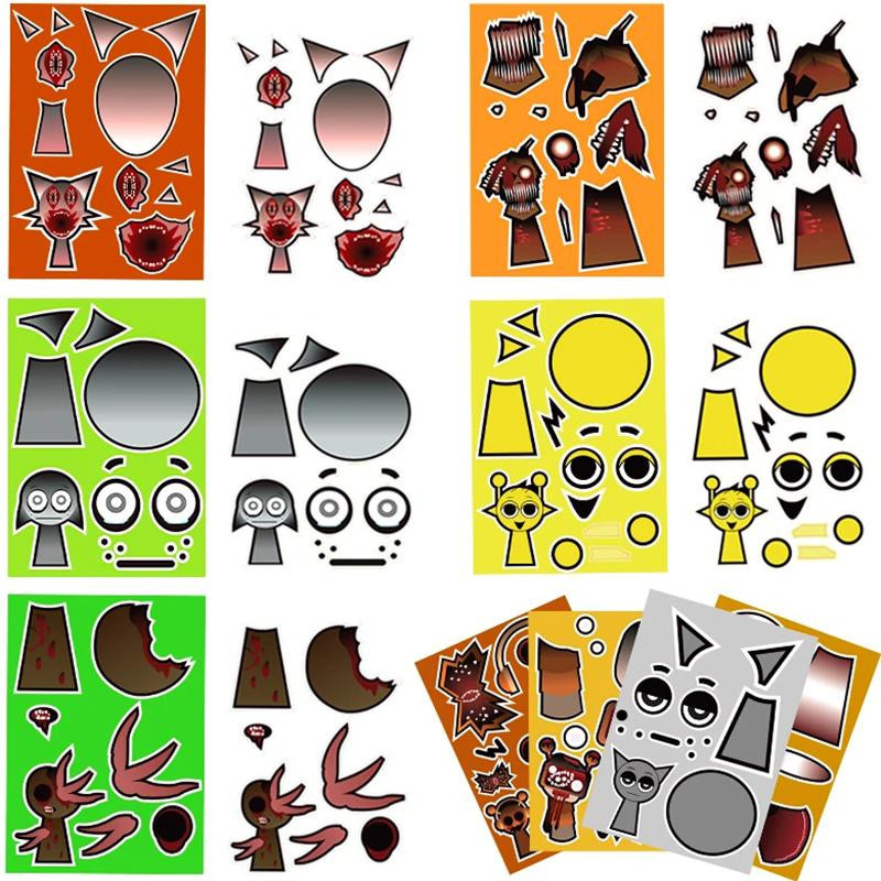 Bai Fen Bai Toys Sprunki Make-a-face Aufkleber 32-teiliges Set multicolour - Bild 2
