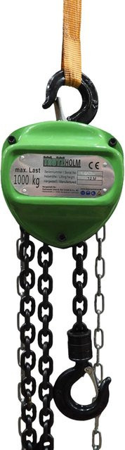 TRUTZHOLM Kettenzug HSC mit Doppelbremse, Tragkraft 1000 kg, Hubhöhe 12 m, Farbe Grün - Bild 1